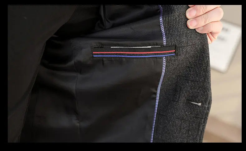 Blazer Men's Fashion Business Outdoor Travel Solid Color Trendy Wedding Youth Slimming Versatile Casual High Formal Wear Blazer
