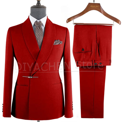 Ternos Masculino – Smoking Masculin à Revers Métalliques, Tissu Formel, Cigar Masculino