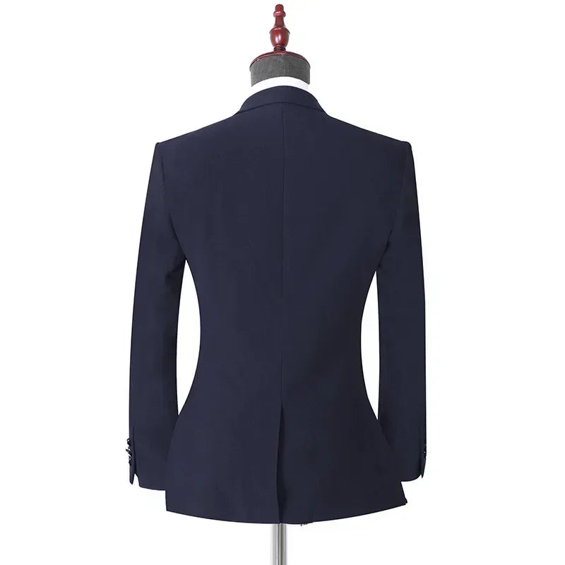 Men's England Style Business Suit – Blazer & Pants Set for Formal & Casual Wear