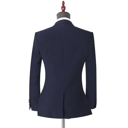 Men's England Style Business Suit – Blazer & Pants Set for Formal & Casual Wear