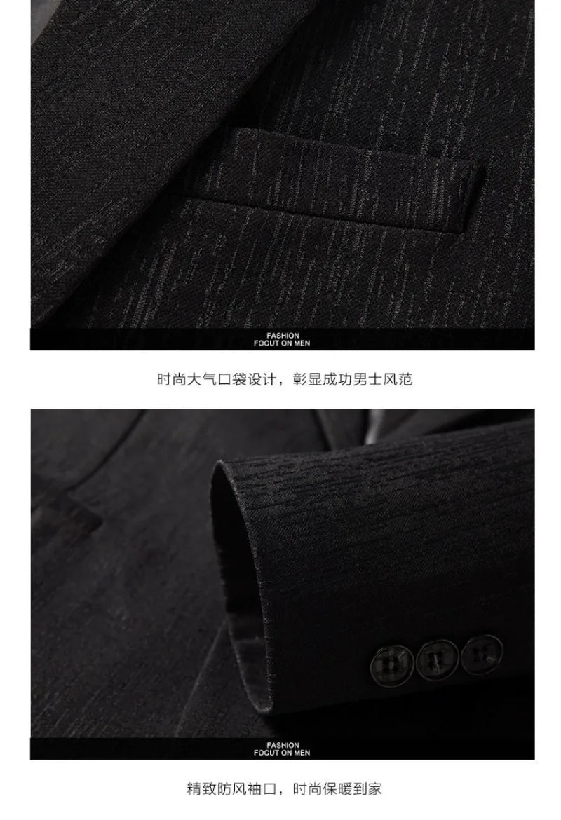 Blazer New Men's Fashionable Outdoor Travel Premium Business Wedding Versatile Host School Fit Casual Korean Version Blazer