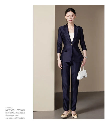 Fashionable ladies' clothing, high quality two-piece pants + blazer. 2025 Autumn and Winter New Models
