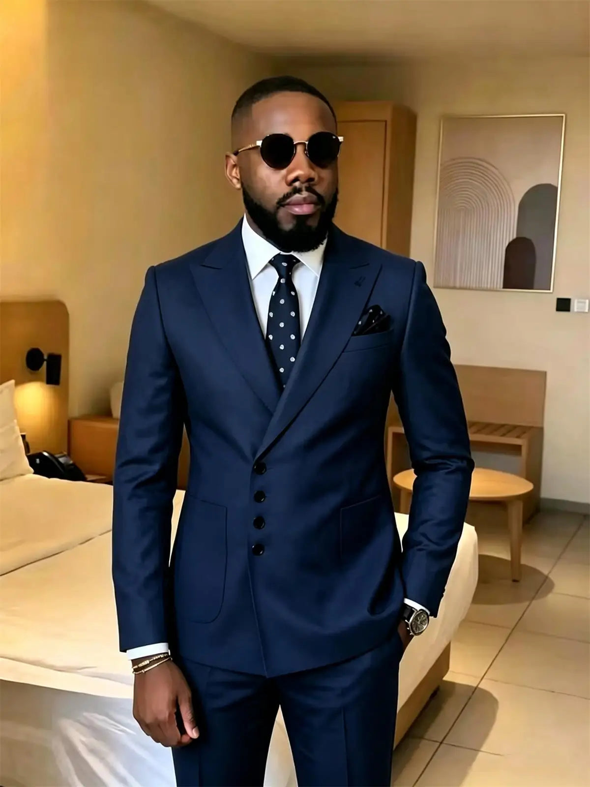 Slim Fit Men's Suits Single Breasted 2 Piece Jacket Pants Sets Wedding Formal Business Dinner Tuxedo High Quality Male Clothing