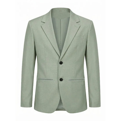 Man Blazer Korean Slim Simple Solid Color Turn Down Collar Male Suit Outerwear Business Casual Long Sleeeve Men Coat