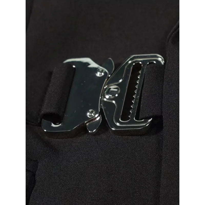 Vintage Men's Metal Buckle Designer Blazer Masculino Gentleman Slim Fit Business Performance Suit Elegant Black Jacket Coats