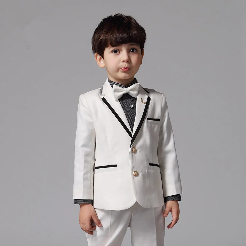 Kids Clothes 2 Piece Fashion Notch Lapel Single Breasted Outfits High Quality Wedding Party Homecoming Boy Suits (Blazer+Pants)