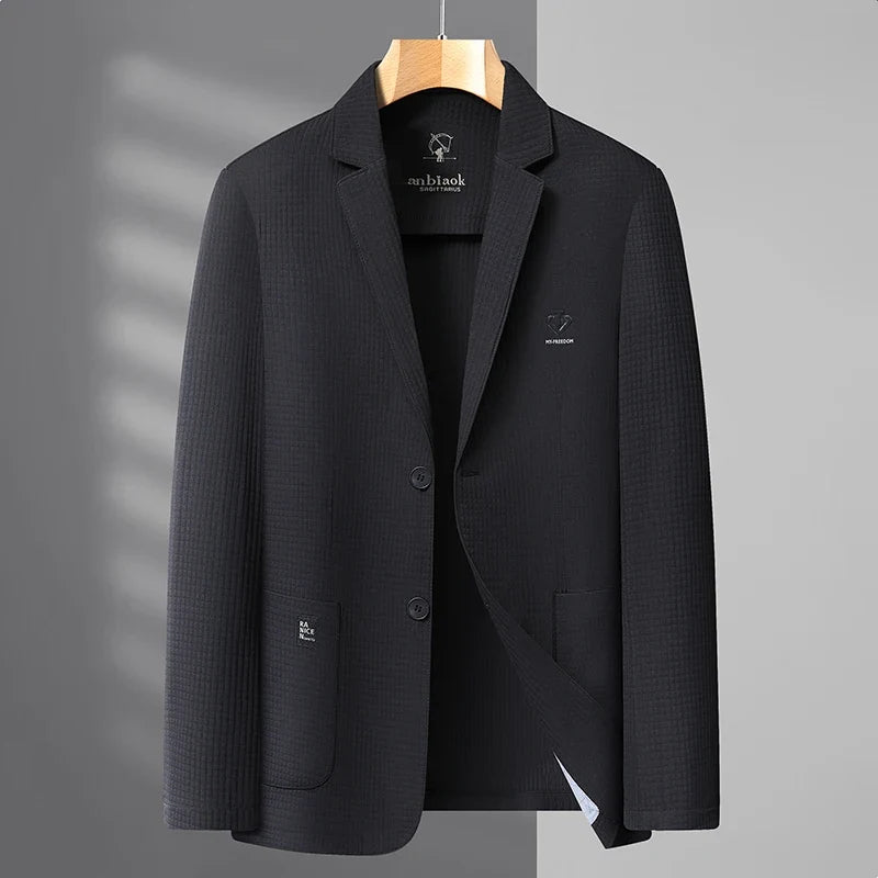 2026 New men fashion Sun Protection Clothing Trend Summer Men's Skin Clothing Solid Color blazer thin coat for male M-4XL