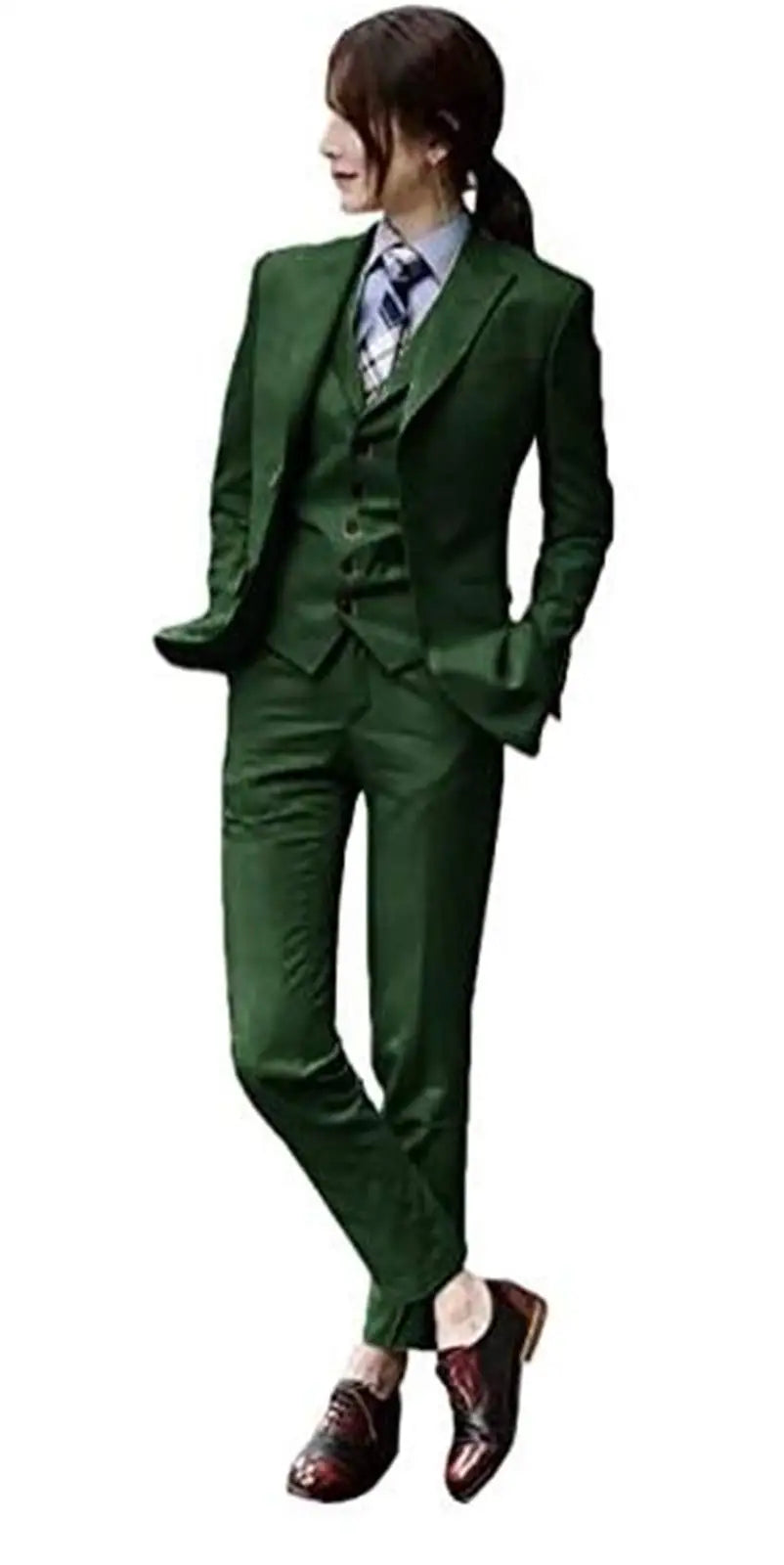 Women's Pant Suit 3-Piece Blazer Set for Formal Office and Wedding Occasions