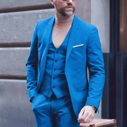 Classic Wedding Solid 3-Piece Smoking Ternos Fino Adjusted Male Formal Business Suits for Groomsmen And Festive Occasions