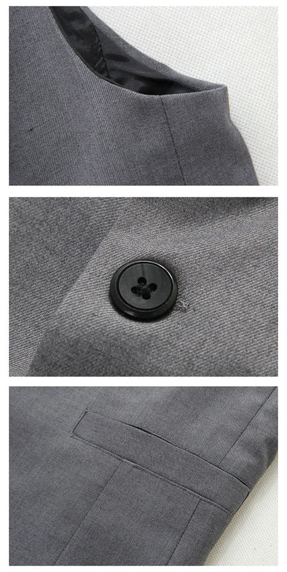 Men's Single Breasted Vest – Slim Fit Formal Waistcoat for Business & Weddings | Grey, Navy Blue, Black | Plus Size up to 7XL