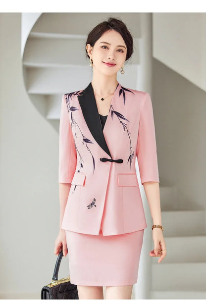 Mid-Sleeve Suit, Pants, Elegant Temperament, Most Unique, Spring and Summer, 2024 New