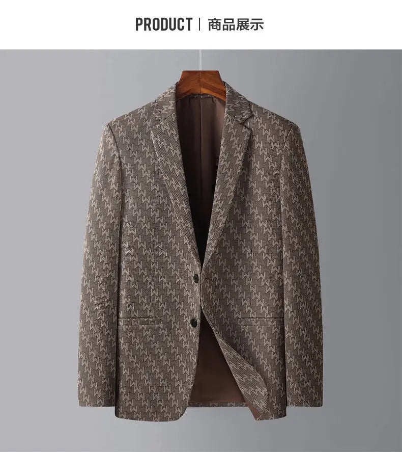 2026 Blazer New Fashionable and Slimming Middle-aged Business Casual Trend Wedding Banquet Host Men Outdoor Performance Blazer
