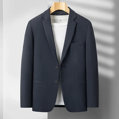 2025 Men's High-End Boutique Wool Suit Casual Business Top Coat Fashion Gentleman Party Four Seasons Elegant Tailored Suit
