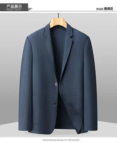 Blazer Men's Fashion Outdoor Travel Wedding Stylish Multi-purpose Casual Slim-Fitting Lightweight Cool and Breathable Blazer