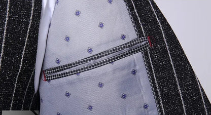 2025 Slim-Fit Three-Piece Suit Vest Trousers Set High-End Boutique British Wedding Party Trend Casual Formal Dress