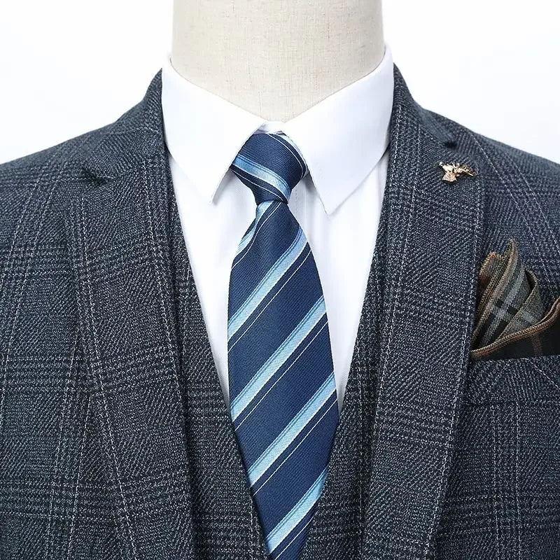 Men's Linen Suit Set Single Breasted Blazer and Pants for Business, Wedding, and Casual Wear