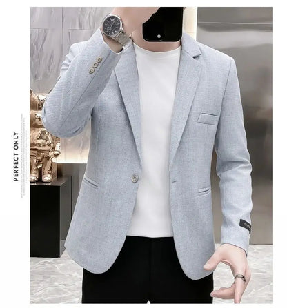 Men's Slim Fit Fashionable Hair Stylist Little Blazer Autumn 2026 New Arrival Trendy Small Jacket for Younger Men