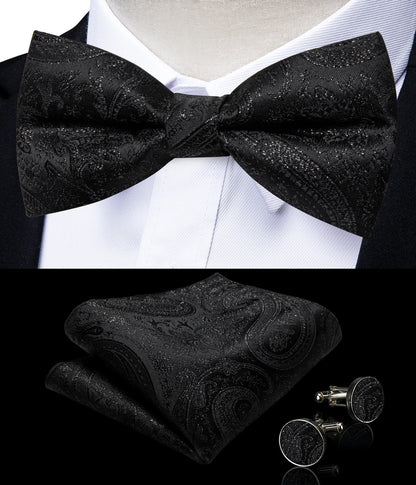 Men's Paisley Suit Vest Set with Tie, Pocket Square & Cufflinks for Wedding & Formal Events