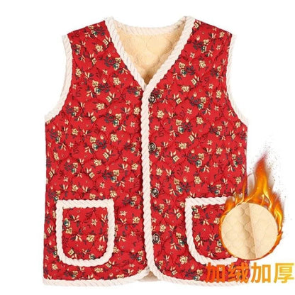 Fashion Thicken Fleece Jacket Women's Vest Open Cardigan Outerwear Loose Autumn Winter New Cotton Waistcoat