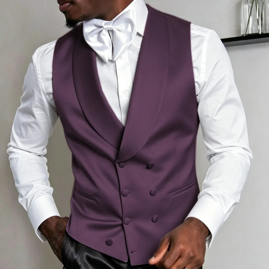Men's Double Breasted Suit Vest for Wedding & Formal Occasions