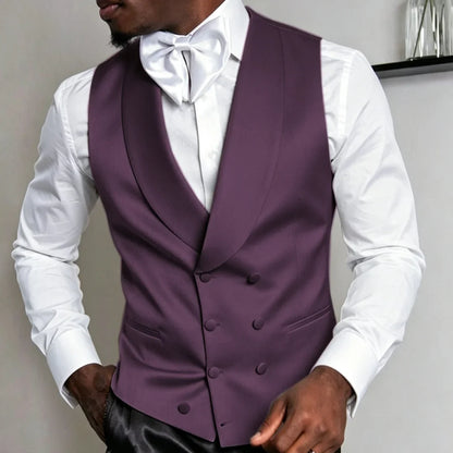 Men's Double Breasted Suit Vest for Wedding & Formal Occasions