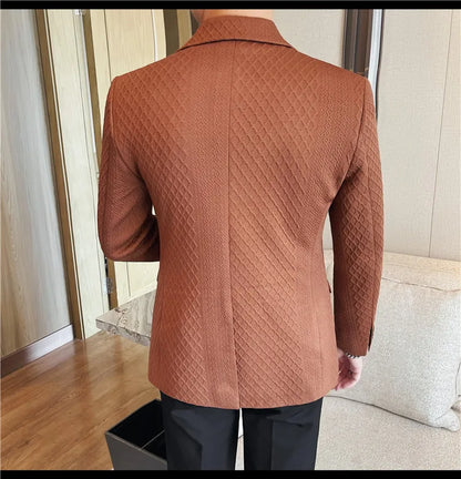 Autumn Winter Single Breasted Wedding Suit Jacket for Men Business Casual Slim Fit Blazers Banquet Party Social Suit Jackets