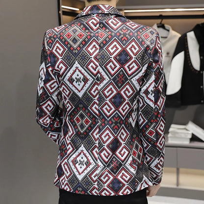 Blazer Men's fashion outdoor travel gentleman wedding Slimming Business versatile Trendy Casual Korean-style formal wear Blazer