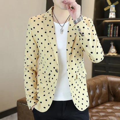 Blazer Men's Fashion Business Gentleman Groom Professional Gentleman Form-fitting Versatile Casual Formal Wear High-end Blazer