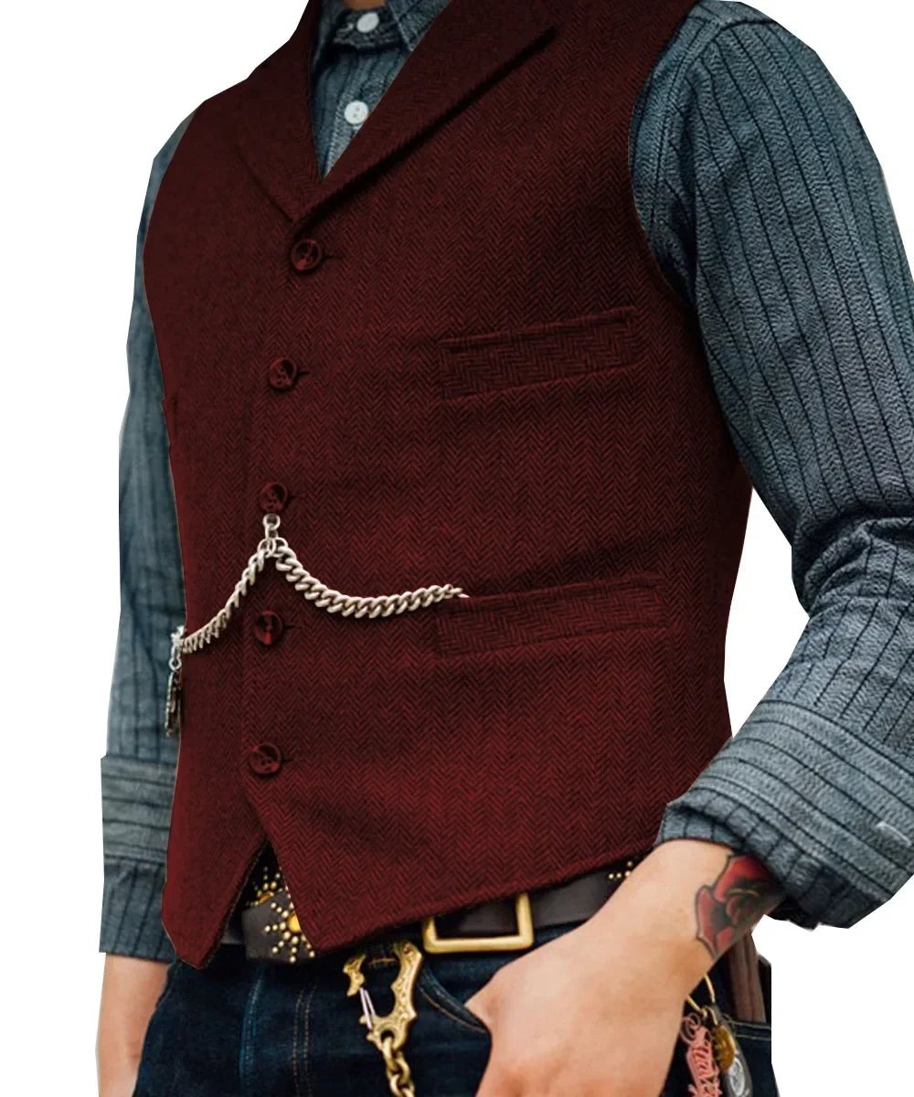 Men's Suit Vest for Wedding & Smart Casual – Multi-Color Waistcoat