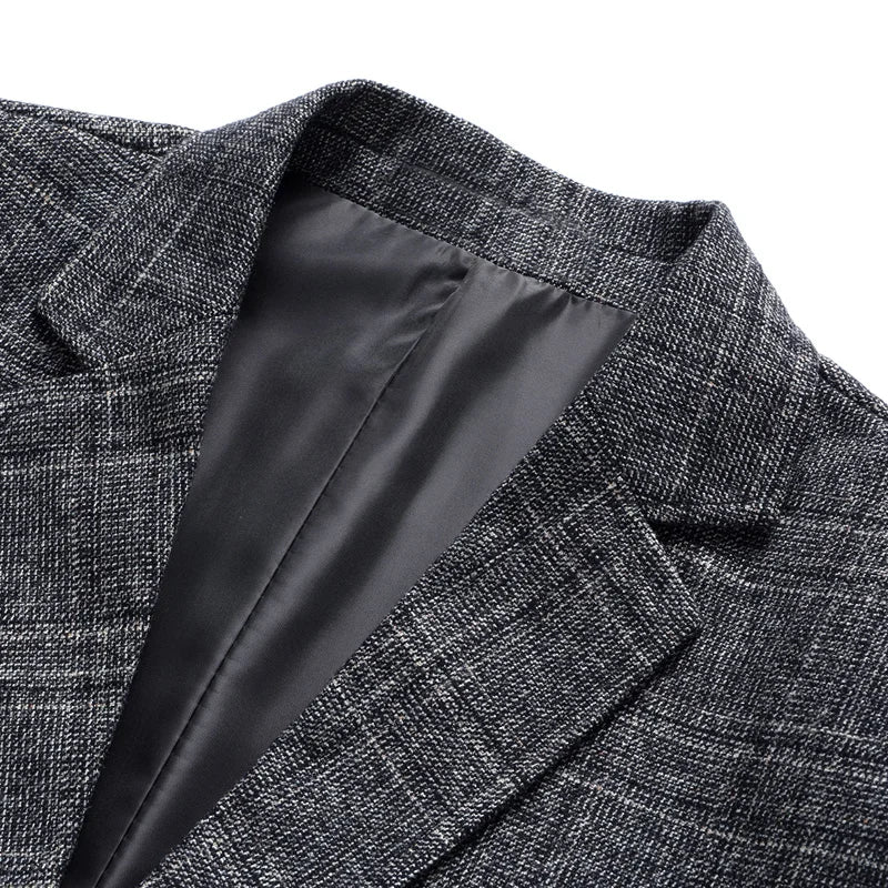 Blazer's New Outdoor Men's Fashion, Sporty and Slimming British Style Business Gentleman's Versatile Wedding Checkered Blazer