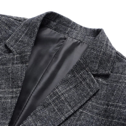 Blazer's New Outdoor Men's Fashion, Sporty and Slimming British Style Business Gentleman's Versatile Wedding Checkered Blazer