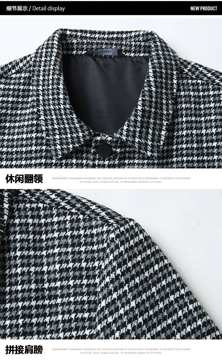 Large Size Men's Casual Jacket Lapel Shirt Handsome Spring Autumn Plus Fat Trendy Brand Loose Top for Youth