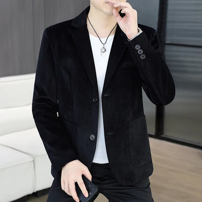 Blazer Men's Fashion Business Gentleman Groom Professional Gentleman Form-fitting Versatile Casual Formal Wear High-end Blazer