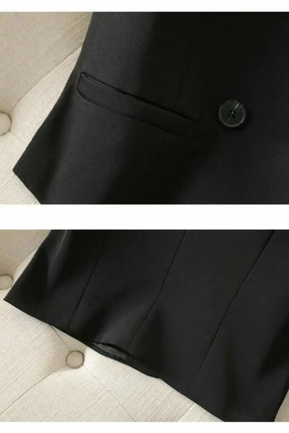 Women's Streetwear Fashion Double Breasted Suit Vest Casual Elegant Short Vest Office Ladies Waistcoat Female Sleeveless Jacket