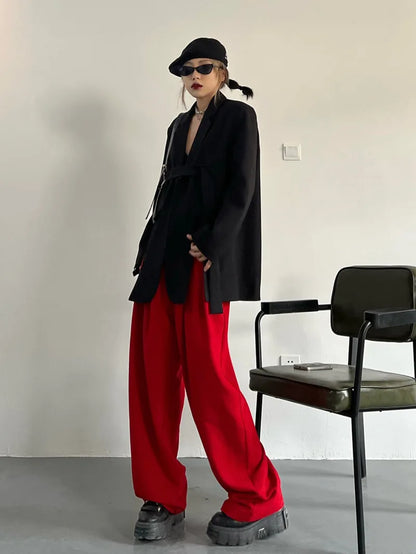 Spring Autumn New Women Blazer Niche Design Split Hem Ribbon Elegant Casual Fashion Chic Jacket High-end Trend Coat HK17058