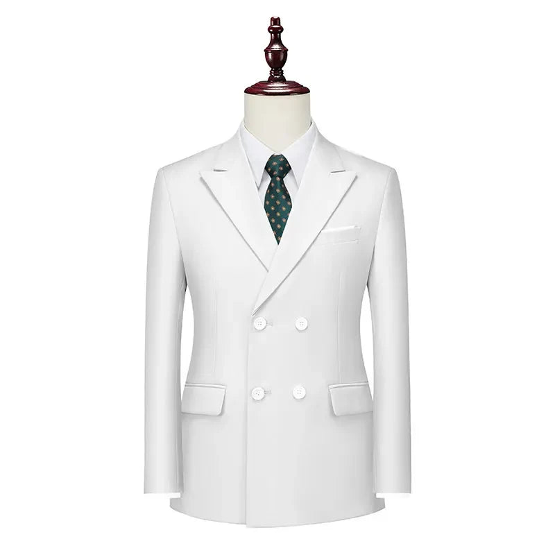 2026 Men Double Breasted Blazer Coats Fashion Solid Mens Wedding Prom Dress Male Business Casual Slim Fit Suits Jacket 6XL