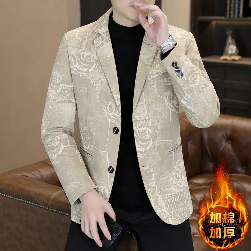 Men's Casual Business Blazer – Single Breasted, Spring Autumn
