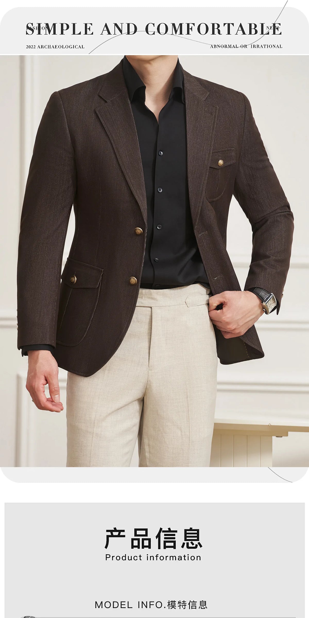 High Quality Men's Denim Style Suit Jacket Vintage Luxury Slim Fit Business Fashion Casual Suit Coat Formal Wedding Tuxedos