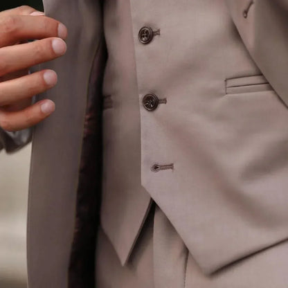 Peak Lapel Elegant Men Suit Smart Casual Slim Fit Blazer Business High Quality Custom 3 Piece Set Jacket Pant Vest Costume Homme