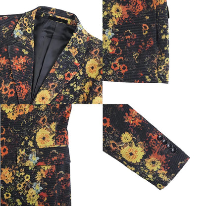 Luxury Art Jacquard Suit Jacket for Men Korean Version Business Casual Blazers Slim Fit Wedding Groom Social Dress Coats M-4XL