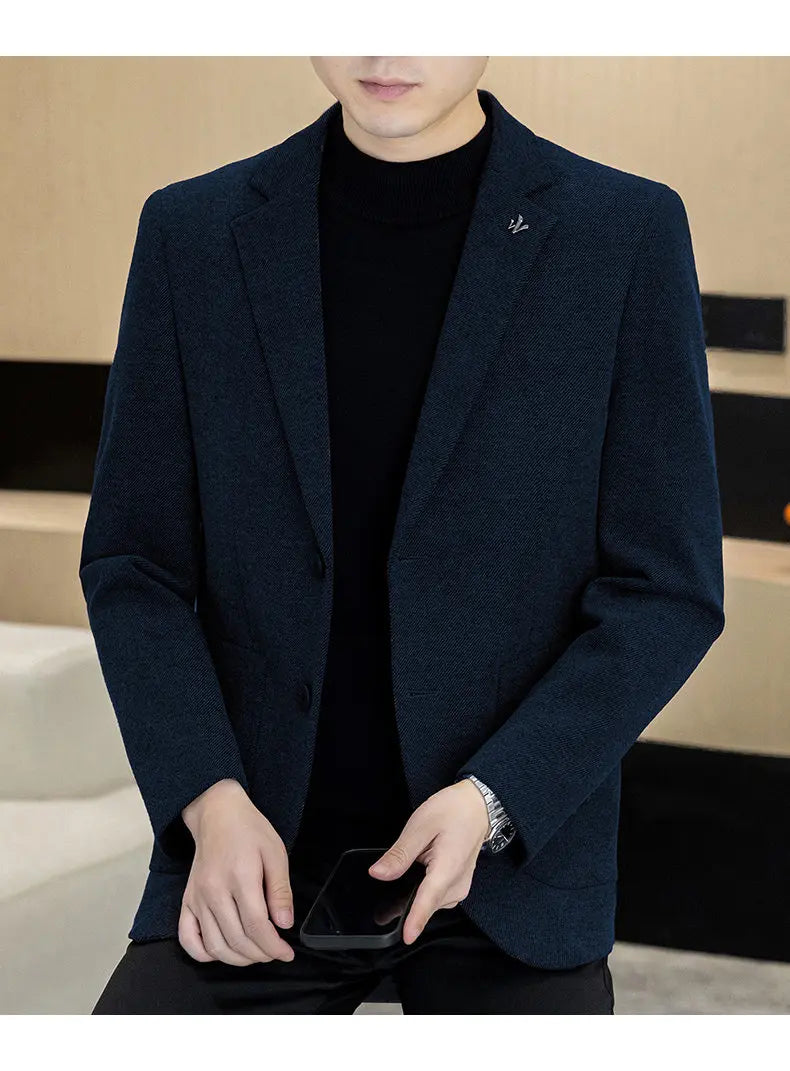 Men's Smart Casual Blazer – Single Breasted Suit Jacket for Business & Daily Wear