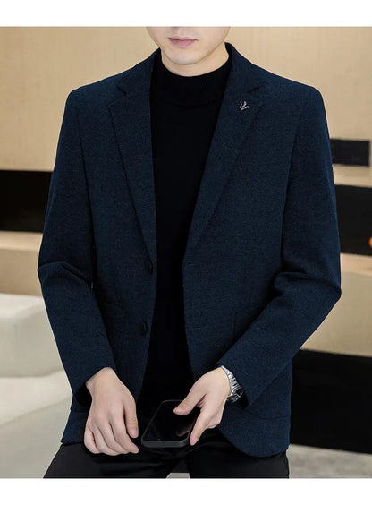 Men's Smart Casual Blazer – Single Breasted Suit Jacket for Business & Daily Wear