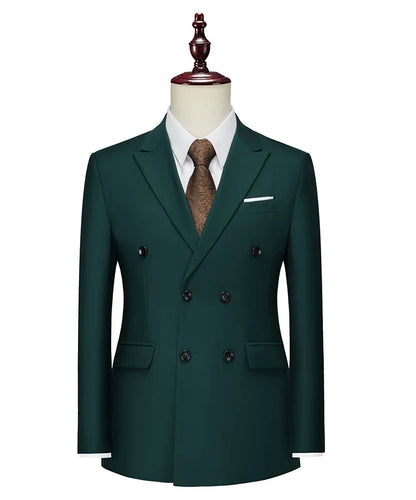 Men's Double Breasted Blazer – Slim Fit Suit Jacket for Wedding, Prom & Business
