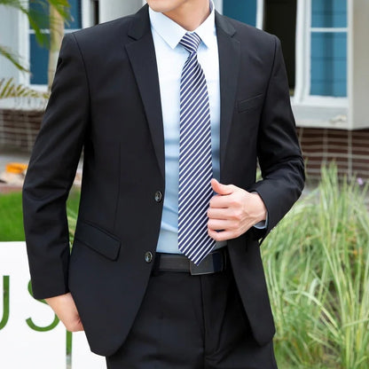 Men's Suit Blazer and Pants – Formal Business Slim Fit Single Breasted Wedding Suit