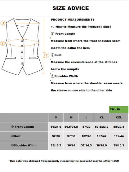 Single-Breasted Layered Suit Vest for Women Suitable for Spring and Autumn Can Be Worn as an Inner or Outer Layer Stylish Off