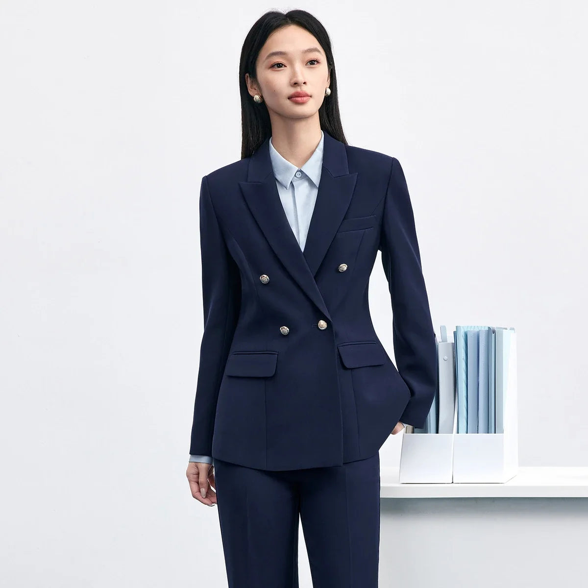 Women's Blazer‌s Slim Fit Coats Autumn 2026 Ladies Office Wear‌ Long Sleeve ‌Jacket‌ Women Formal Clothing 153XA1646