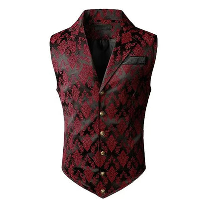 Men's Suit Vest – Floral Jacquard Waistcoat for Weddings & Formal Occasions