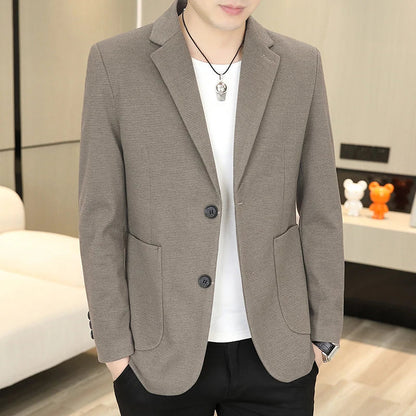 Blazer Men Business Gentleman Leisure Korean Wedding Fashion Trend, Slimming, Versatile, High-end Casual, High-end Woolen Blazer