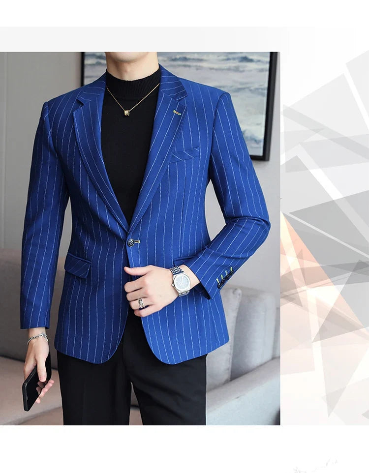 2024 Slim Fit Men's Wedding Casual Suit High-End All-in-One Handsome Two Button Fashion Boutique Single West Coat S-5XL