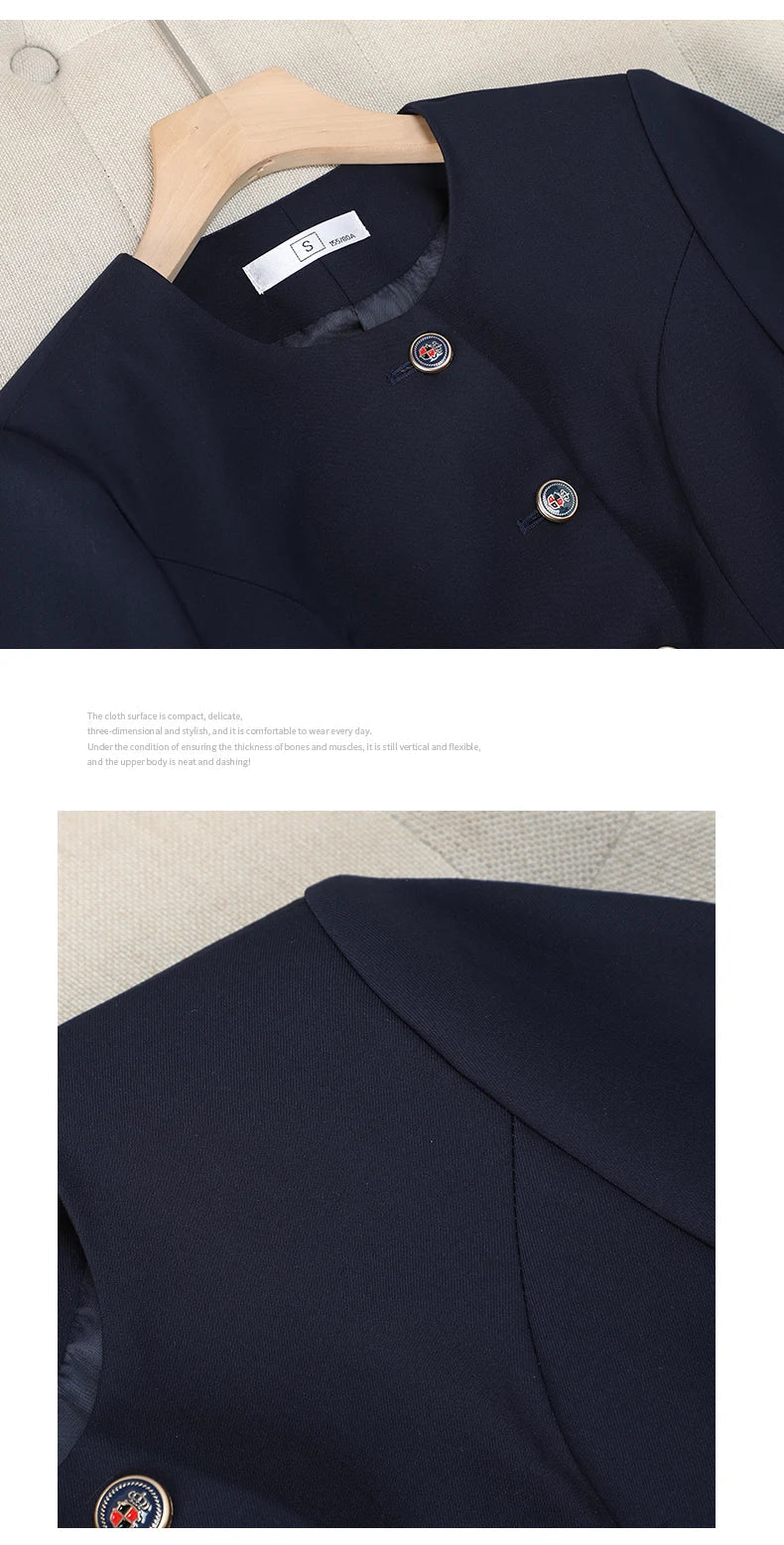 Elegant Ladies Autumn Trousers Suit Women Long Sleeve Blazer and Pants 2 Piece Matching Sets Work Wear Office Formal Outfit